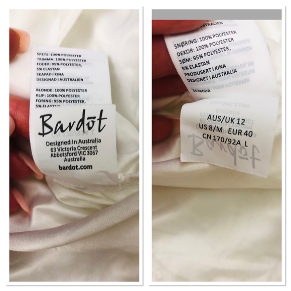 Bardot Gemma Halter Lace overlay Bodycon dress M - Picture 6 of 8